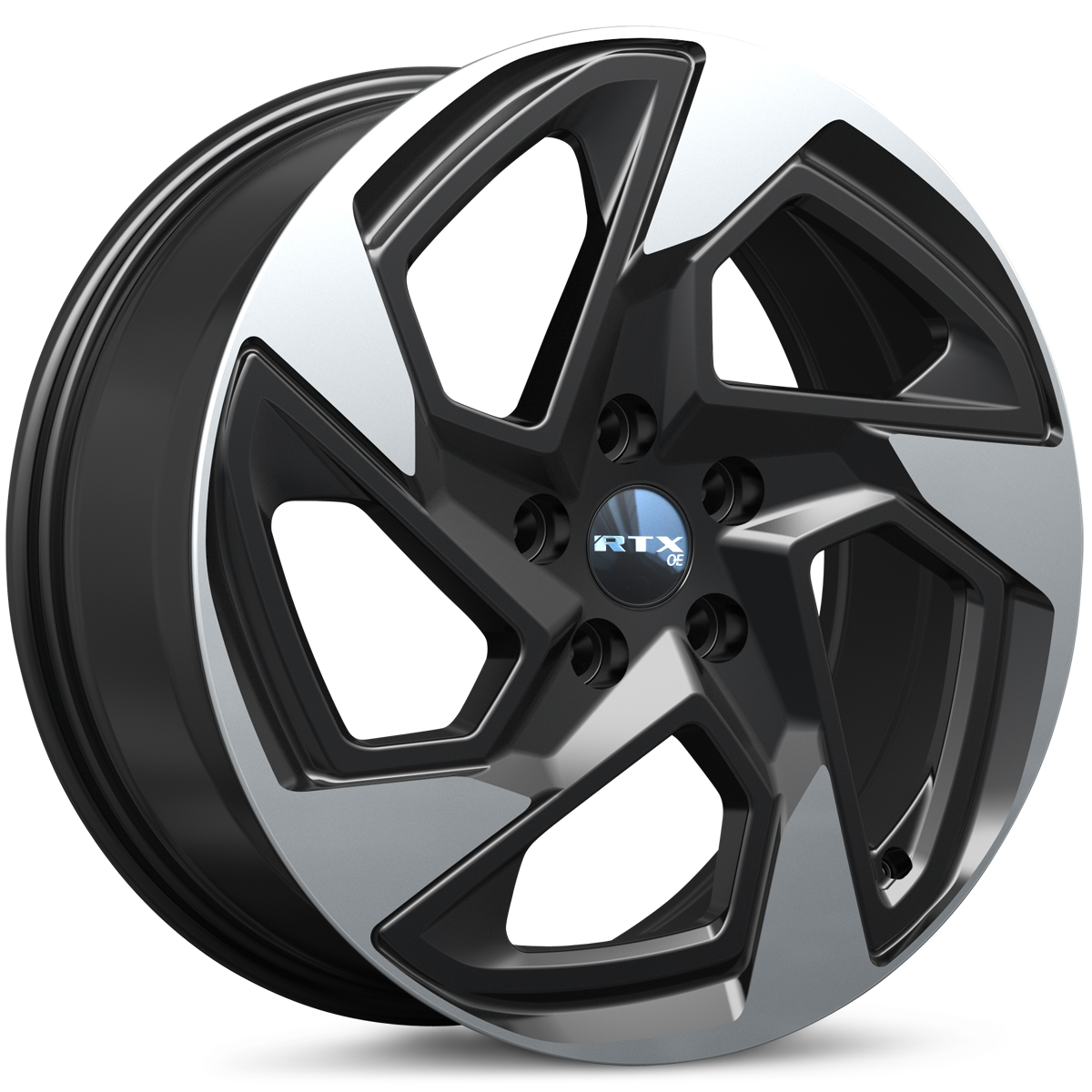 17x7 RTX SU01 Gloss Black Machined Wheel 5x4.5 (55mm)