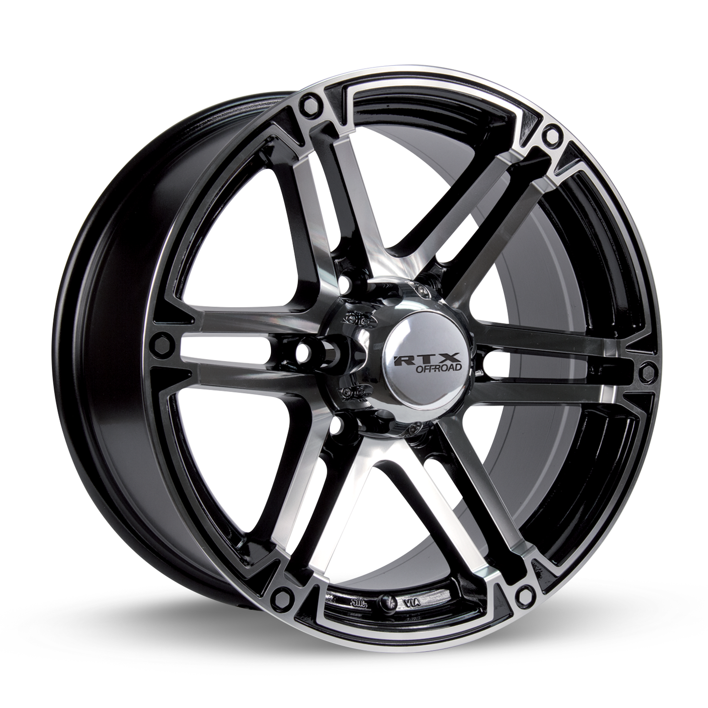 17x8 RTX Slate Black Machined Wheel 6x5.5 (25mm)