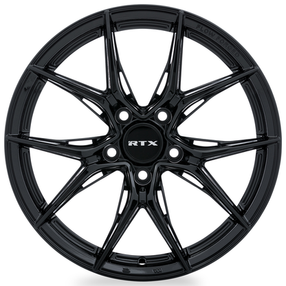 17x7.5 RTX Slick Gloss Black Wheel 5x4.5 (42mm)