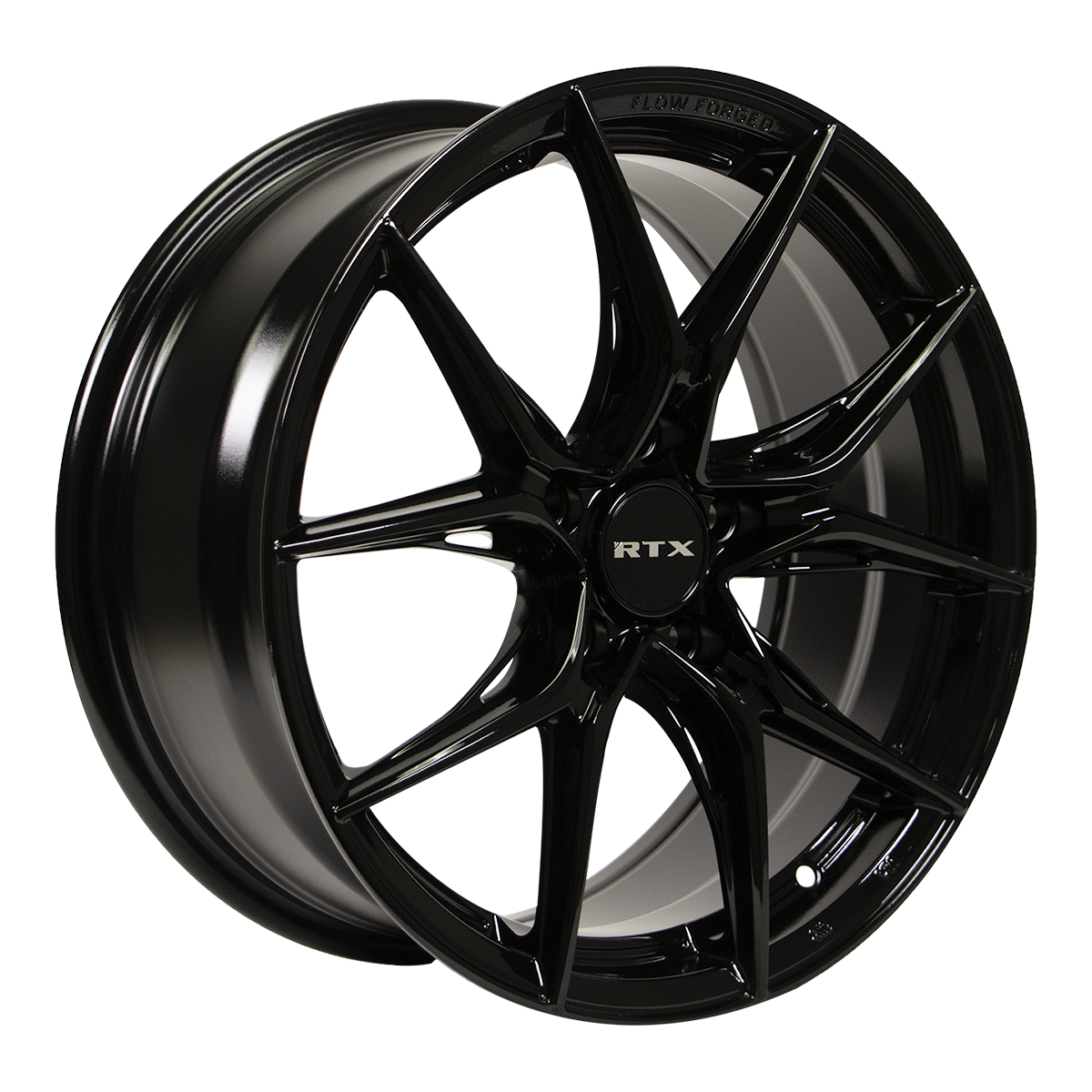 17x7.5 RTX Slick Gloss Black Wheel 5x4.5 (42mm)