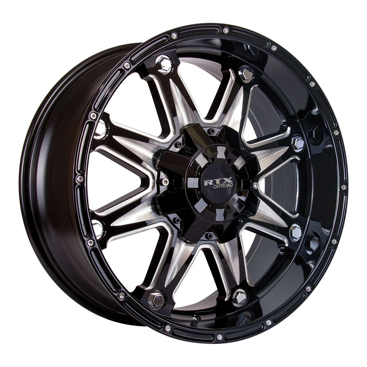 20x9 RTX Spine Black with Milled Spokes Wheel 8x170 (15mm)