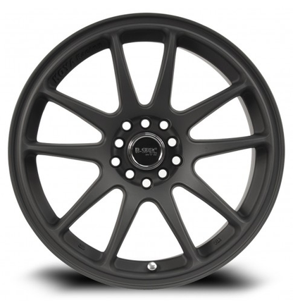 18x8.5 RTX Stag Matte Black Wheel 5x100/5x4.5 (35mm)