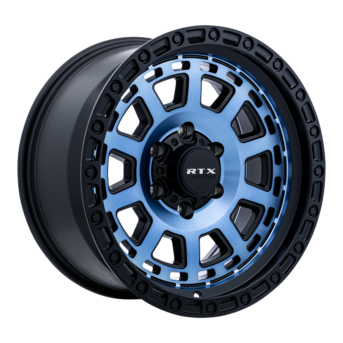 18x9 RTX Titan Midnight Blue with Black Lip Wheel 6x5.5 (0mm)