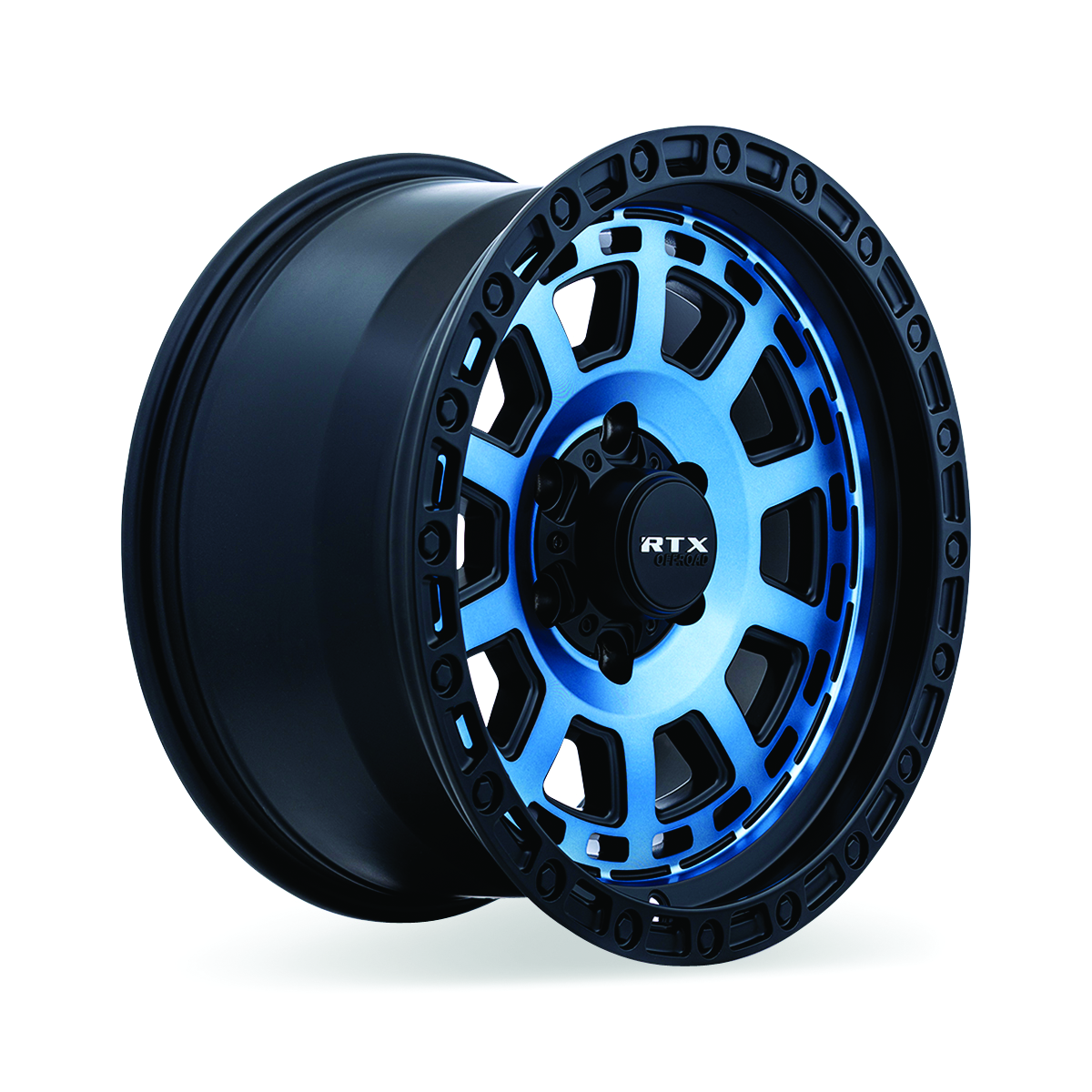 18x9 RTX Titan Midnight Blue with Black Lip Wheel 5x5 (-15mm)