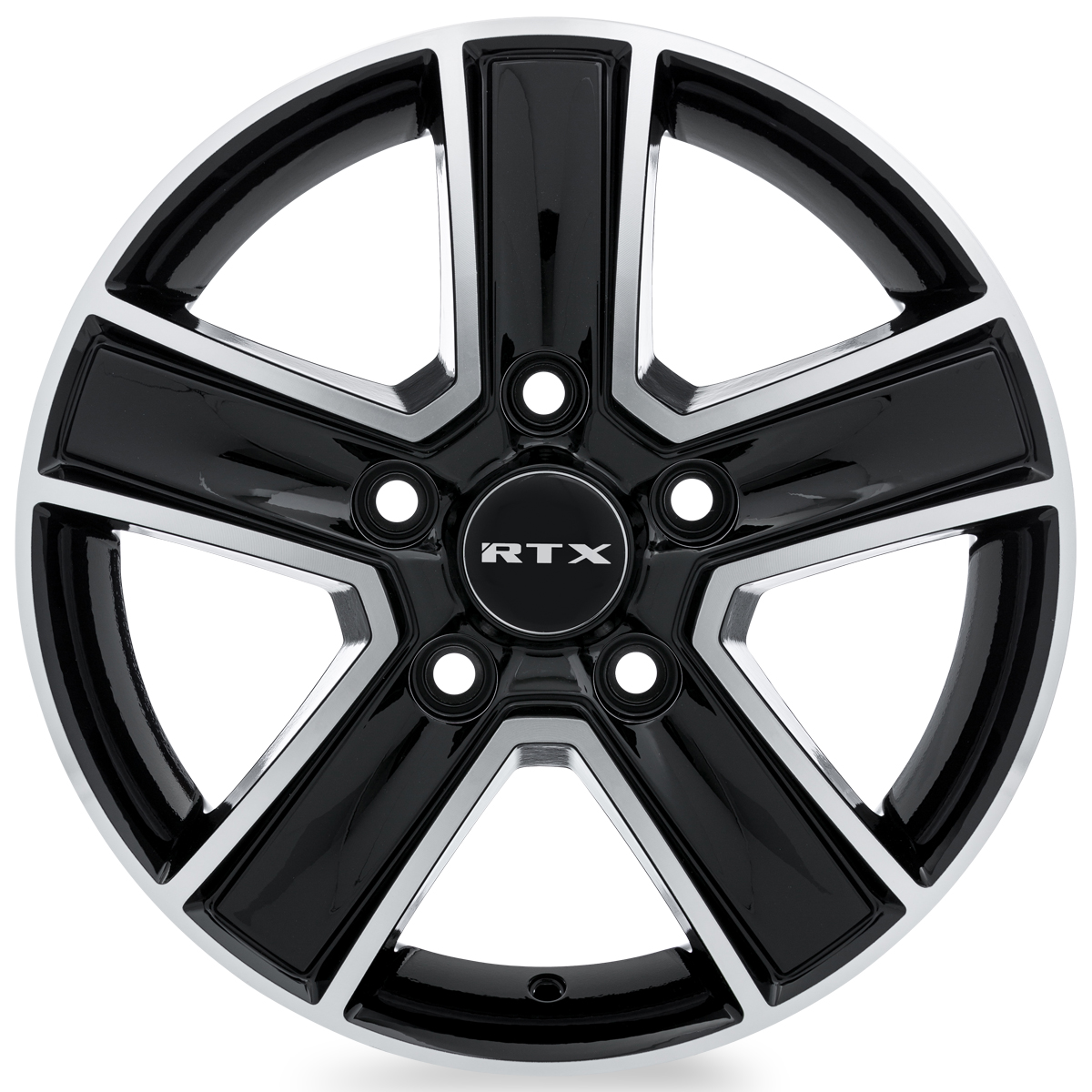 16x6.5 RTX Transit Gloss Black Machined Wheel 5x130 (60mm)