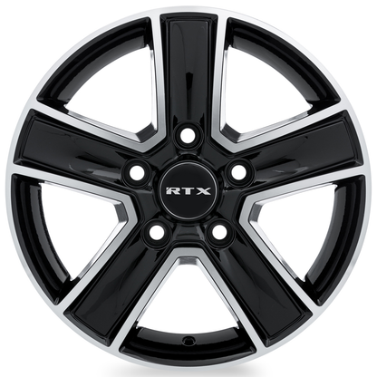 16x6.5 RTX Transit Gloss Black Machined Wheel 5x130 (60mm)