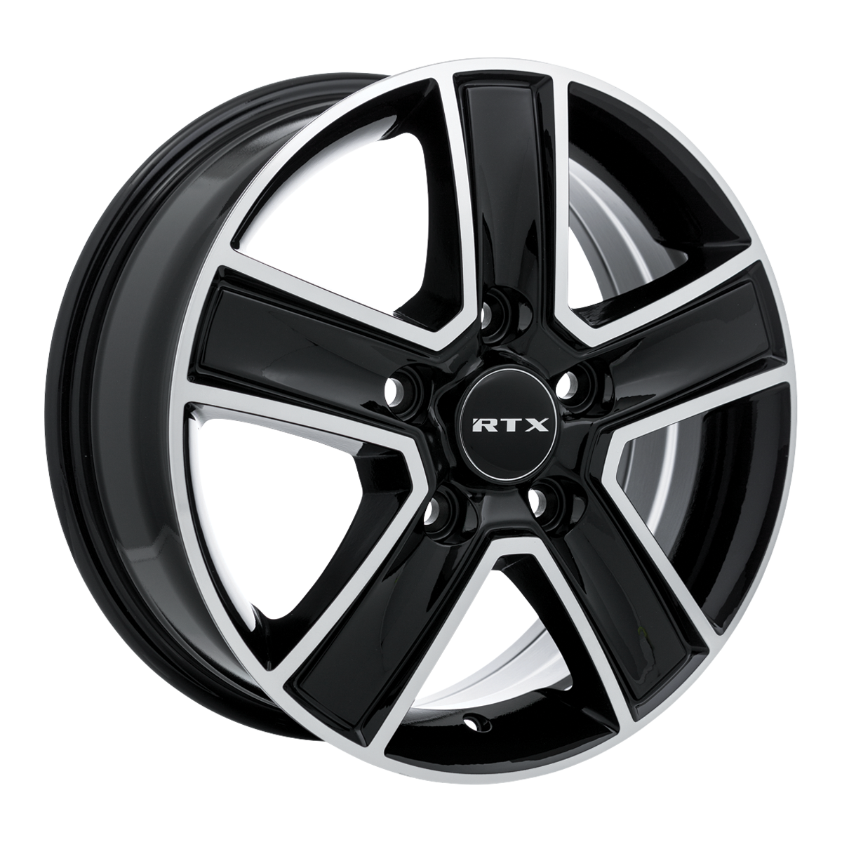 16x6.5 RTX Transit Gloss Black Machined Wheel 5x130 (60mm)