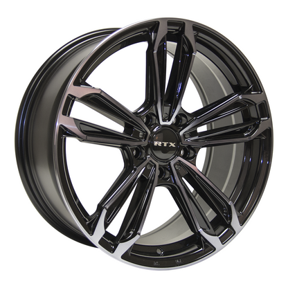 18x8 RTX Ultra 5 Black Machined Grey Wheel 5x4.5 (42mm)