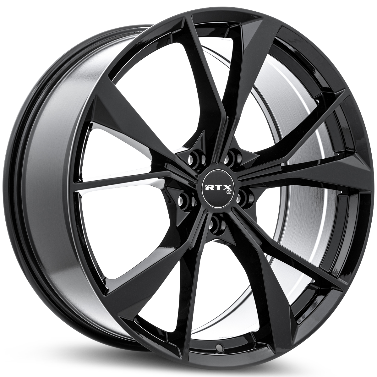 20x8.5 RTX VW-01 Gloss Black Wheel 5x112 (38mm)