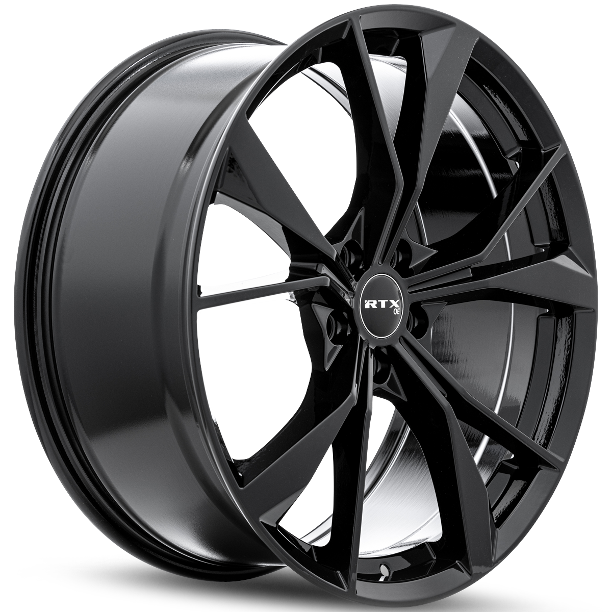 20x8.5 RTX VW-01 Gloss Black Wheel 5x112 (38mm)