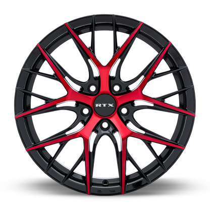 18x8 RTX Valkyrie Gloss Black Machined Red Wheel 5x4.5 (40mm)