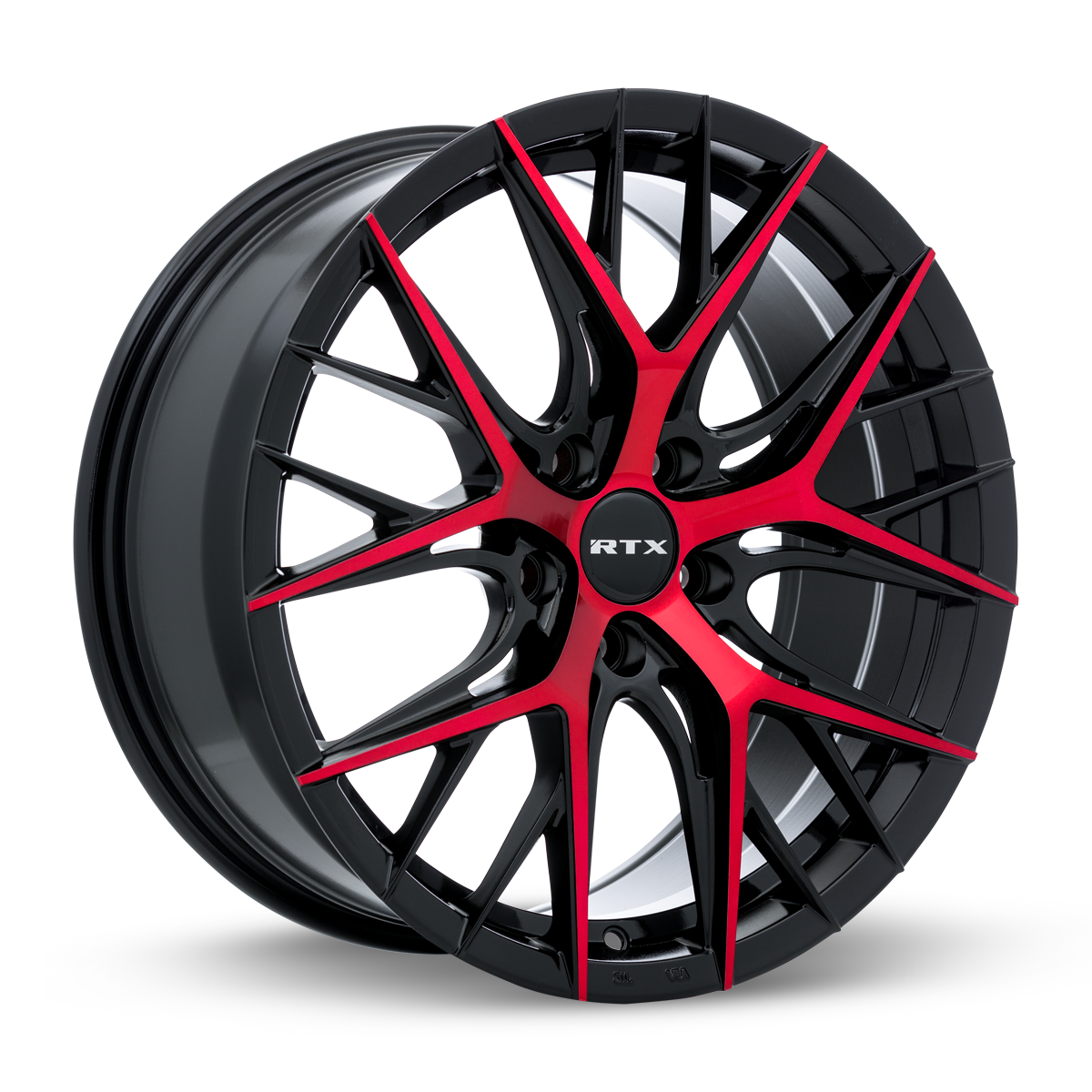 18x8 RTX Valkyrie Gloss Black Machined Red Wheel 5x4.5 (40mm)