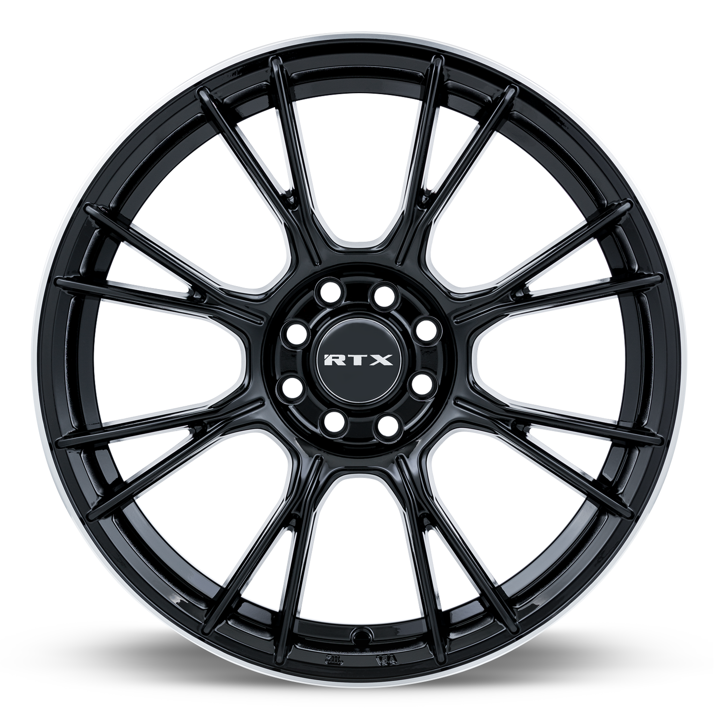 17x7.5 RTX Vapor Black with Machined Lip Wheel 5x4.5 (40mm)