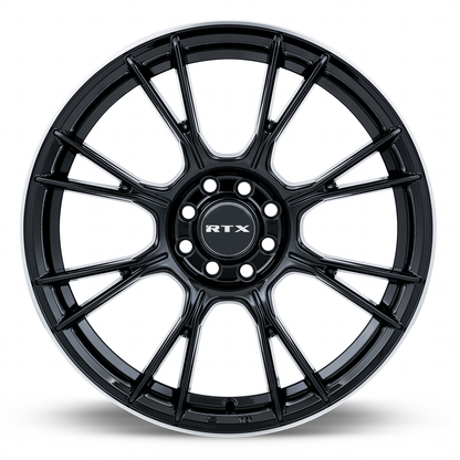 17x7.5 RTX Vapor Black with Machined Lip Wheel 5x4.5 (40mm)