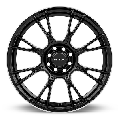 16x7 RTX Vapor Black with Machined Lip Wheel 5x4.5 (40mm)