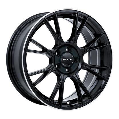 17x7.5 RTX Vapor Black with Machined Lip Wheel 5x4.5 (40mm)