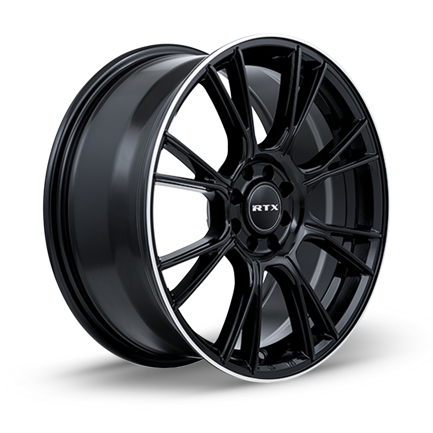 17x7.5 RTX Vapor Black with Machined Lip Wheel 5x4.5 (40mm)