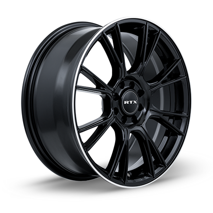 17x7.5 RTX Vapor Black with Machined Lip Wheel 5x4.5 (40mm)