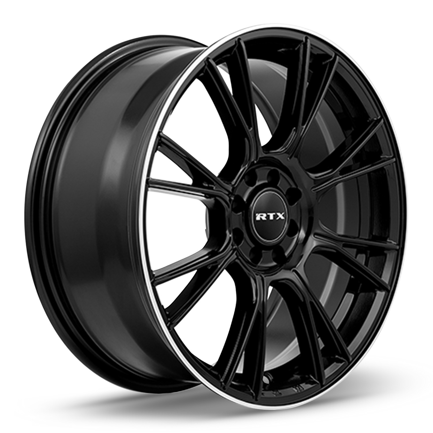 16x7 RTX Vapor Black with Machined Lip Wheel 5x4.5 (40mm)
