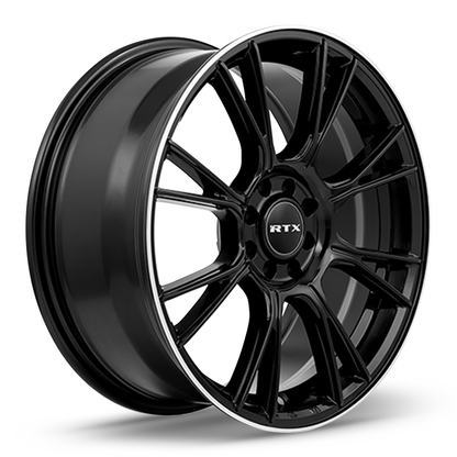 16x7 RTX Vapor Black with Machined Lip Wheel 5x4.5 (40mm)
