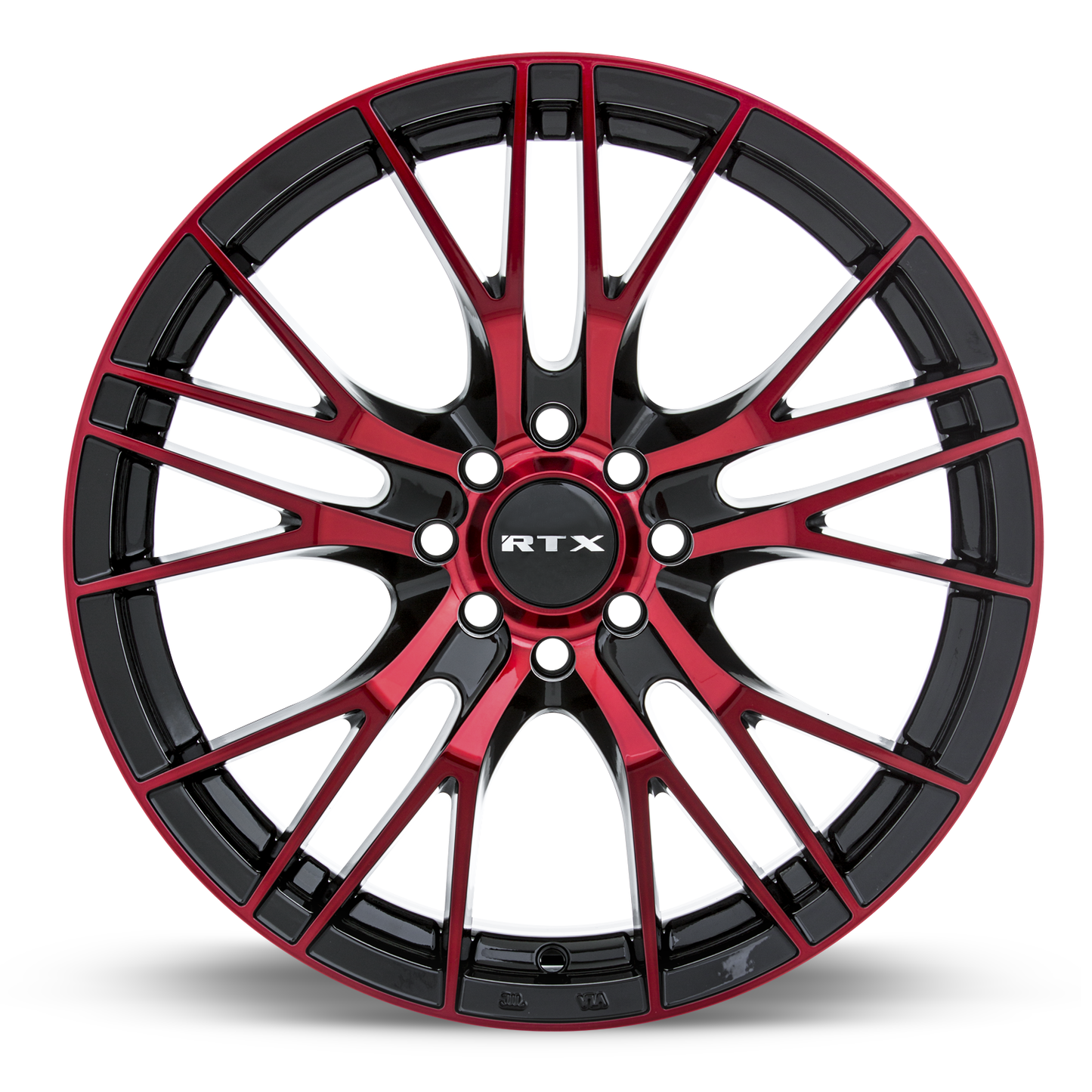 20x8.5 RTX Vertex Black Machined Red Wheel 5x4.5 (38mm)