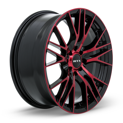 18x8 RTX Vertex Black Machined Red Wheel 5x4.5 (40mm)