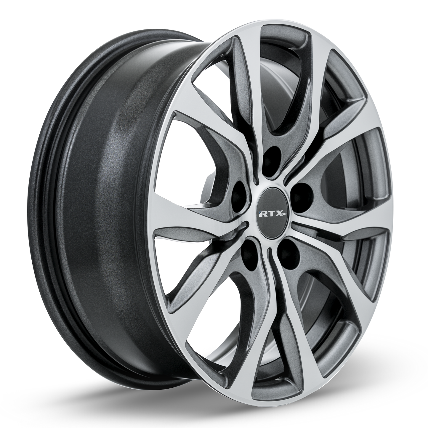 18x7.5 RTX Windsor Gunmetal Machined Wheel 5x5 (35mm)