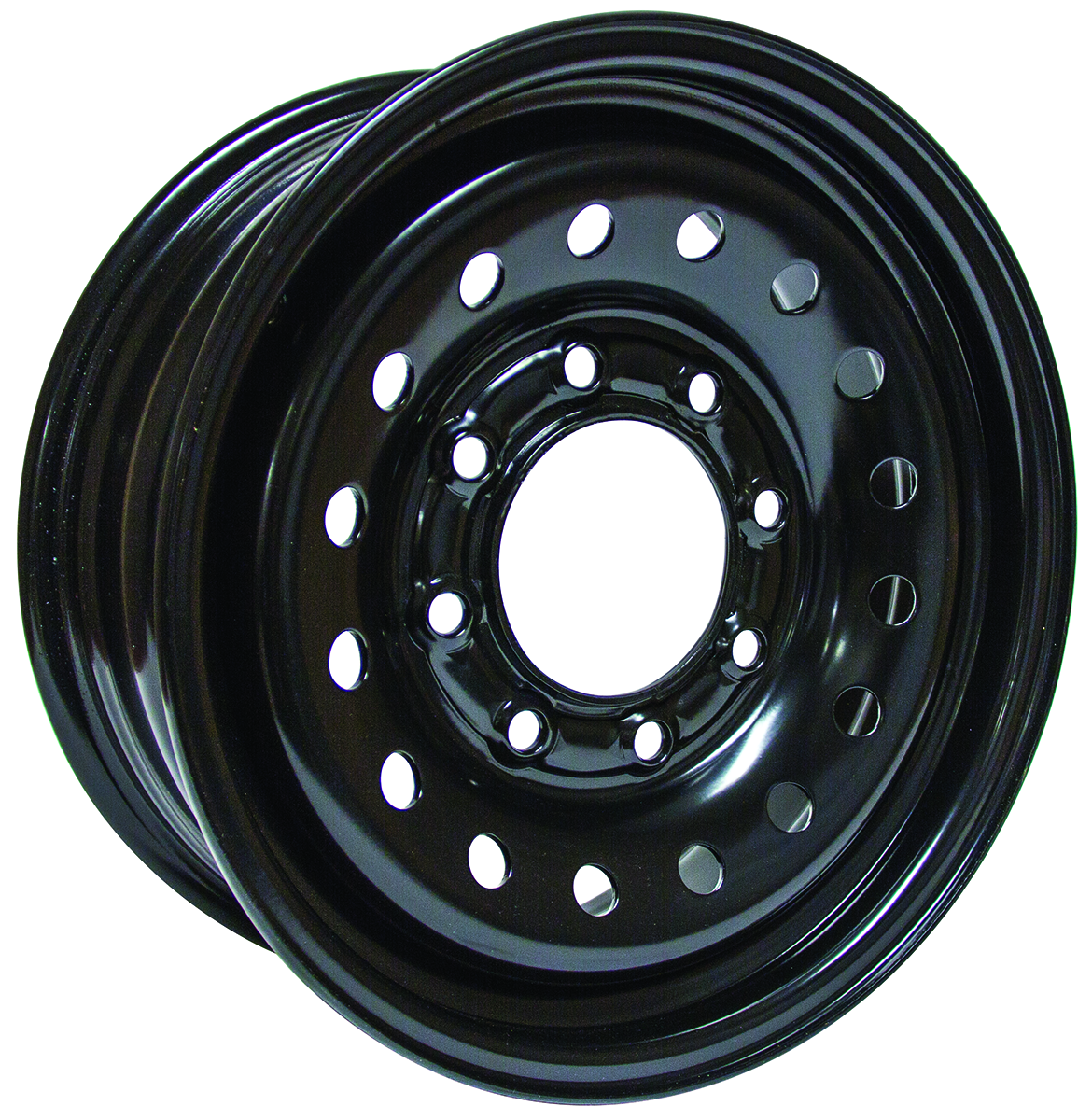 16x6.5 RTX Black Steel Wheel 8x6.5 (28mm)