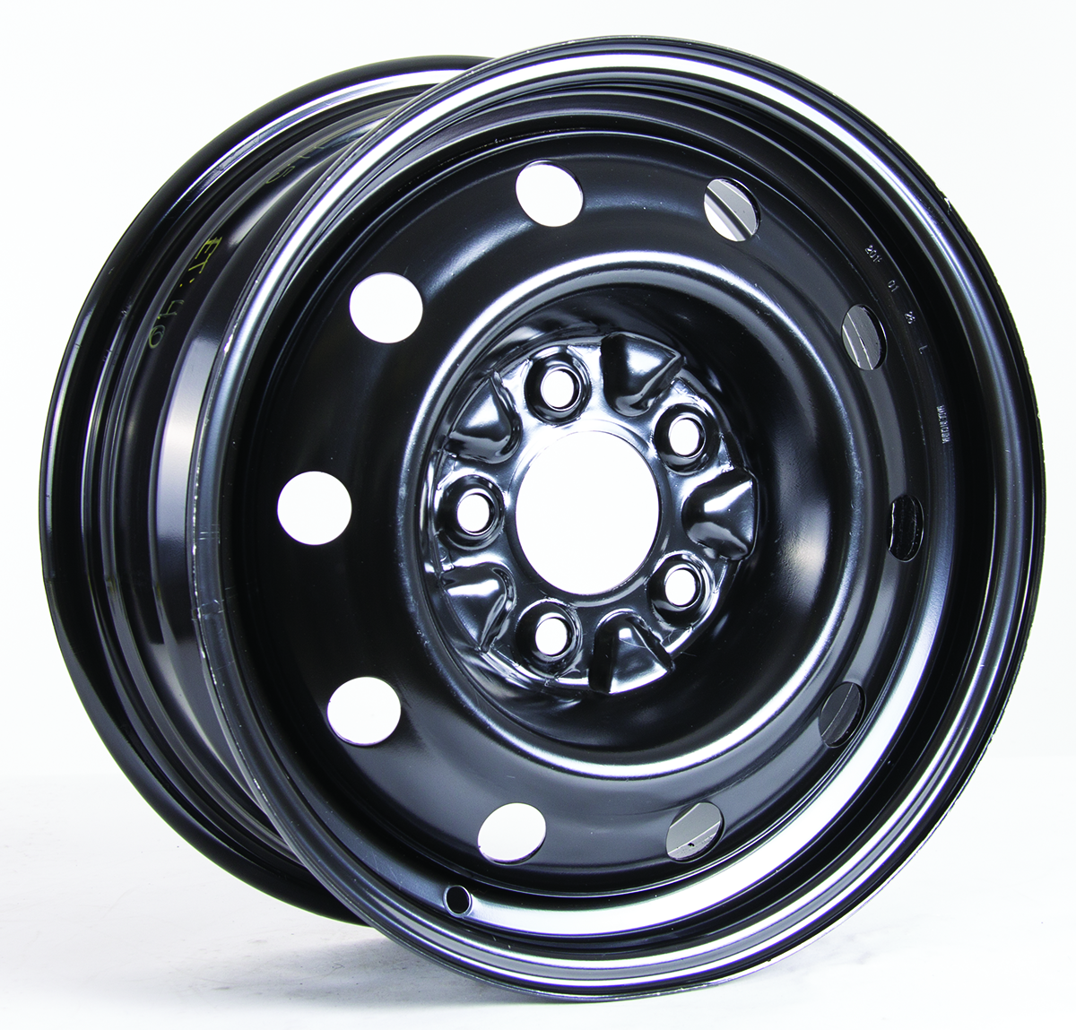 15x6.5 RTX Black Steel Wheel 5x4.5 (40mm)