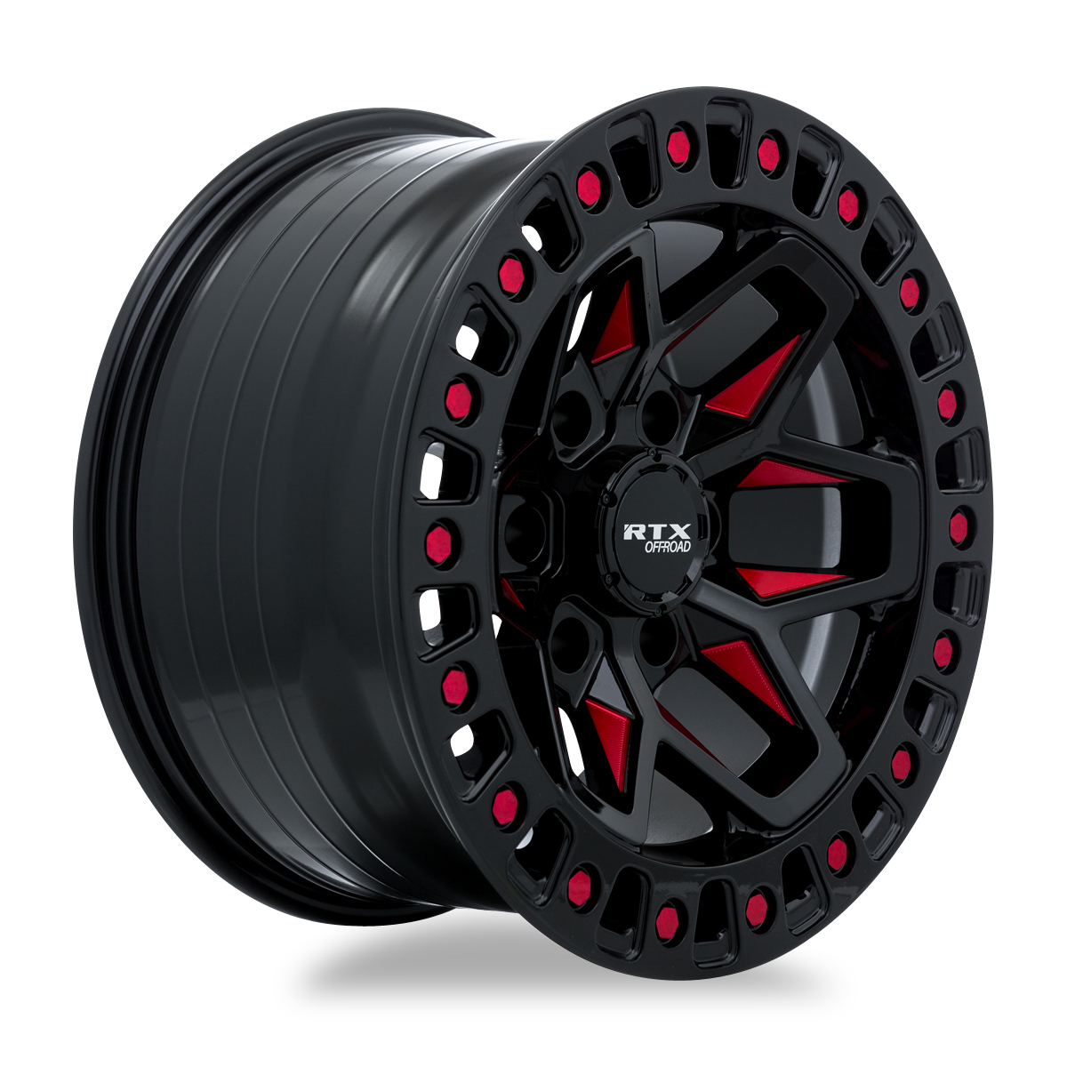 20x9 RTX Zion Black Milled Red Wheel 5x5 (-15mm)