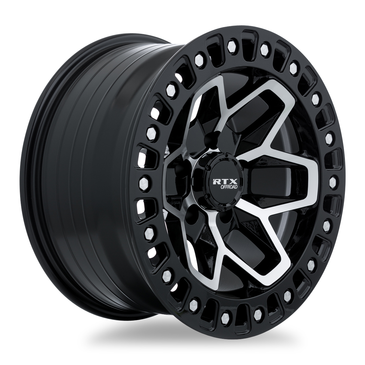 20x9 RTX Zion Gloss Black Machined Wheel 6x135 (0mm)