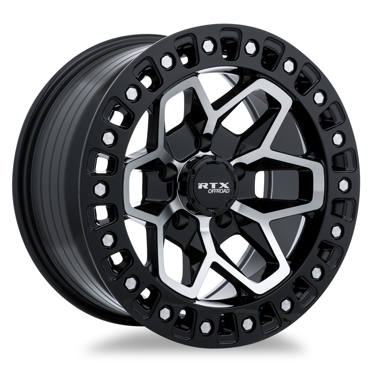 20x9 RTX Zion Gloss Black Machined Wheel 6x135 (0mm)