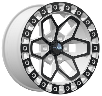 17x9 RTX Zion Gloss White with Black Spokes Wheel 6x5.5 (0mm)