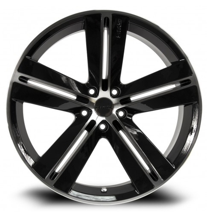 18x7.5 RTX SMS Black Machined Wheel 5x4.5 (40mm)