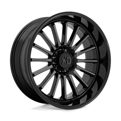 22x10 XD XD857 WHIPLASH Gloss Black With Gray Tint Wheel 6x135 (-18mm)