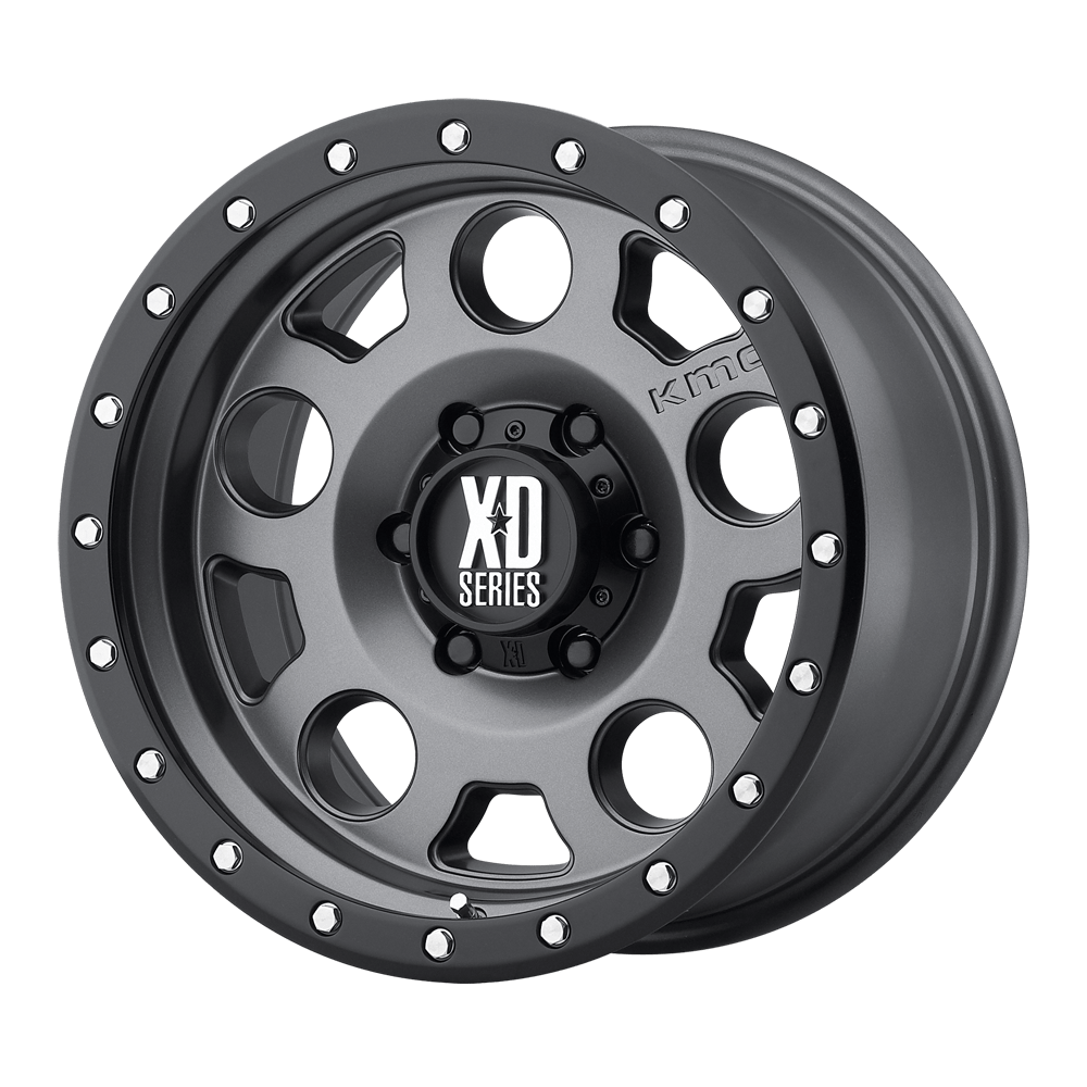 20x9 XD XD126 ENDURO PRO Matte Gray W Black Reinforcing Ring Wheel 8X6.5 (18mm)