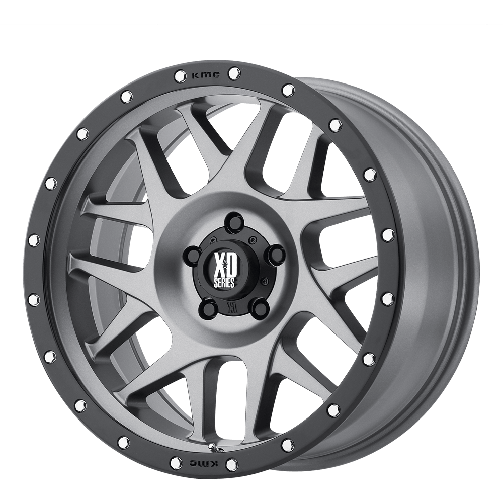 18x9 XD XD127 BULLY Matte Gray Black Ring Wheel 6x5.5 (-12mm)