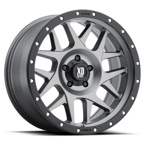 15x8 XD XD127 BULLY Matte Gray Black Ring Wheel 5x5.5 (-19mm)