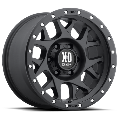 15x8 XD XD127 BULLY Satin Black With Reinforcing Ring Wheel 5x5.5 (-19mm)