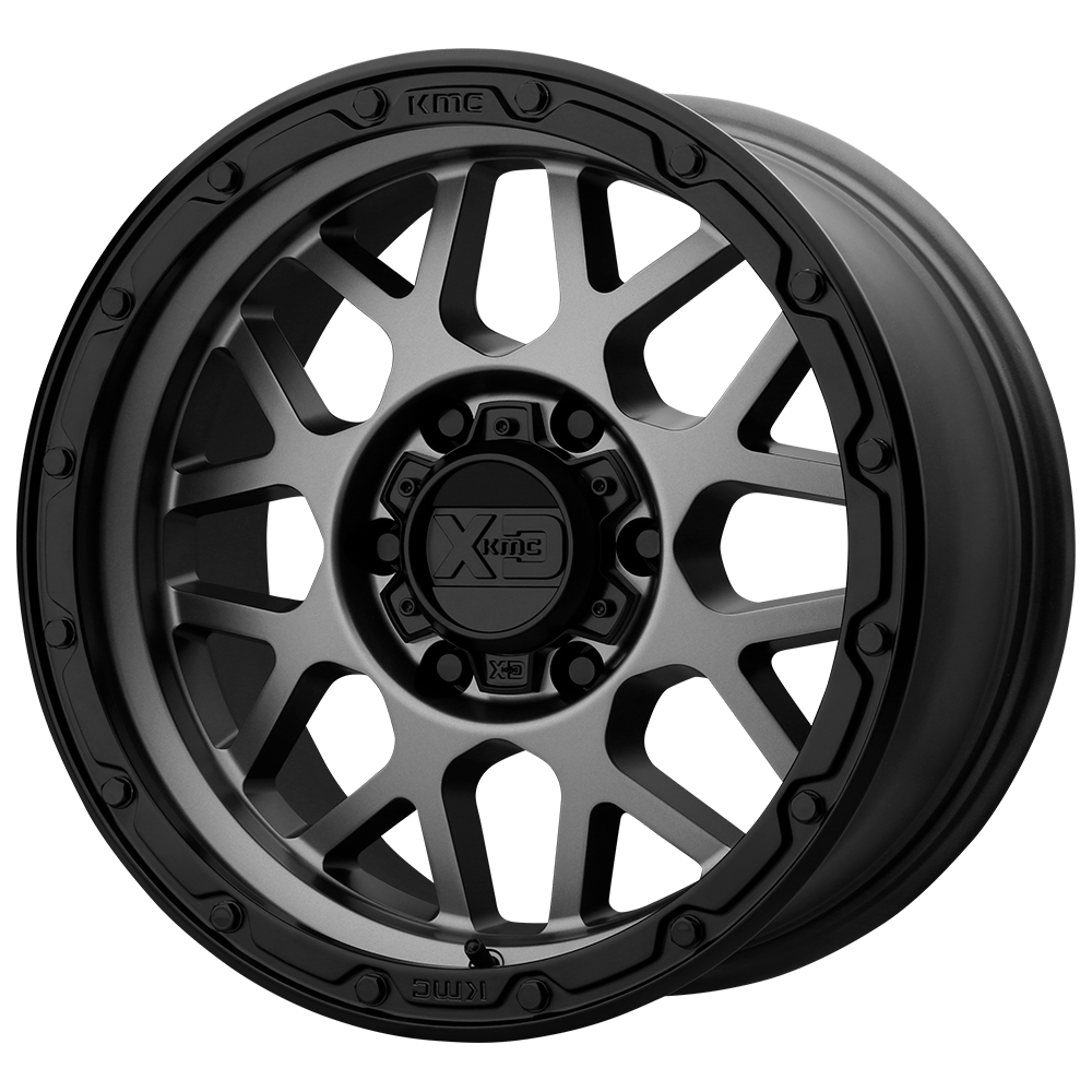 18x8.5 XD XD135 GRENADE OR Matte Gray Matte Black Lip Wheel 6x5.5 (0mm)
