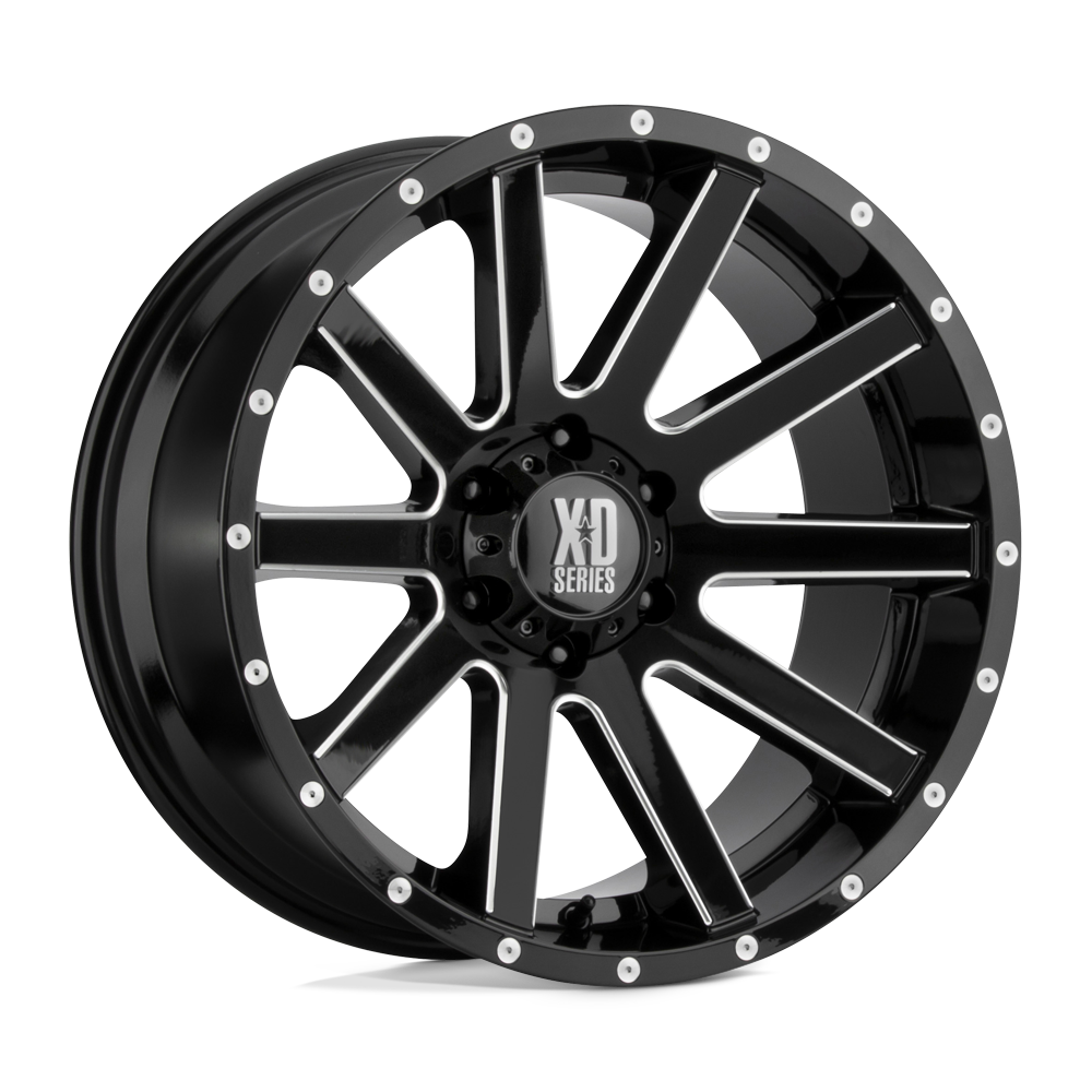 20x9 XD XD818 HEIST Gloss Black Milled Wheel 6x135 (18mm)