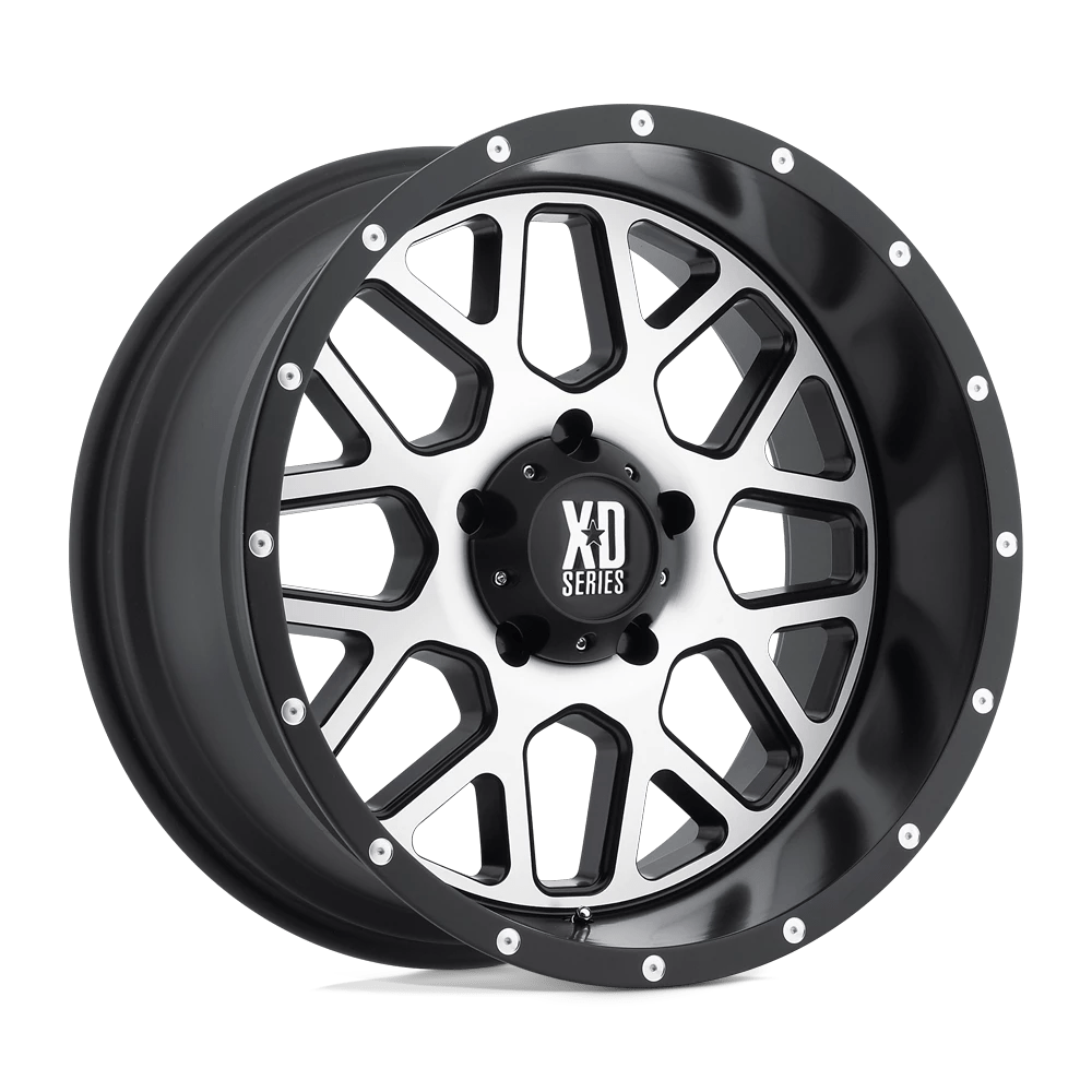 20x10 XD Series XD820 Grenade Satin Black Machined Face Wheel 6x5.5 (-24mm)