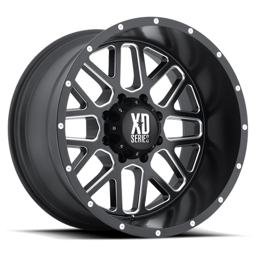 20x10 XD XD820 GRENADE Satin Black Milled Wheel 5x5 (-24mm)