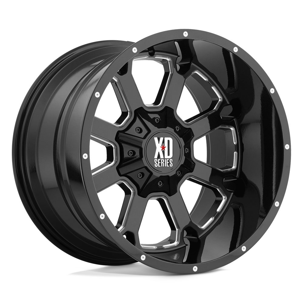 20x12 XD XD825 BUCK 25 Gloss Black Milled Wheel 8x170 (-44mm)