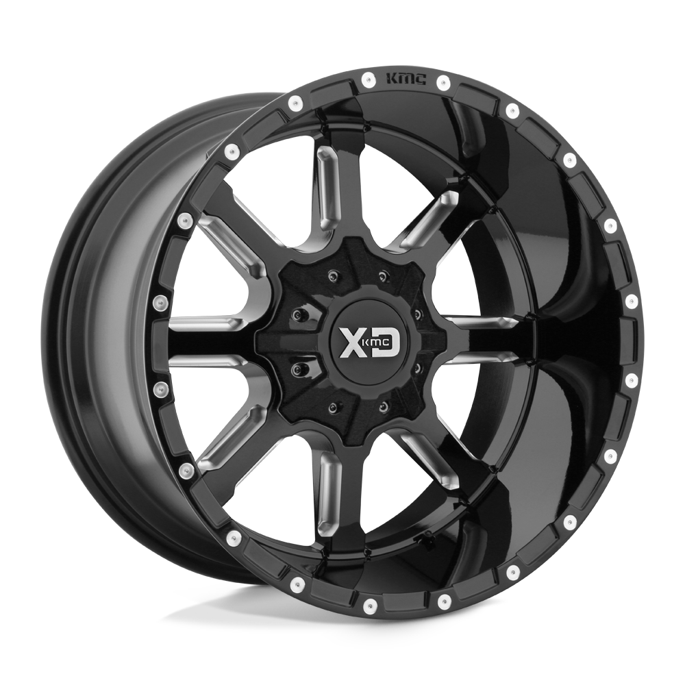 22x10 XD XD838 MAMMOTH Gloss Black Milled Wheel 5x5/5x5.5 (12mm)