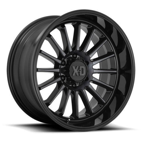 22x10 XD XD857 WHIPLASH Gloss Black With Gray Tint Wheel 5x5 (-18mm)