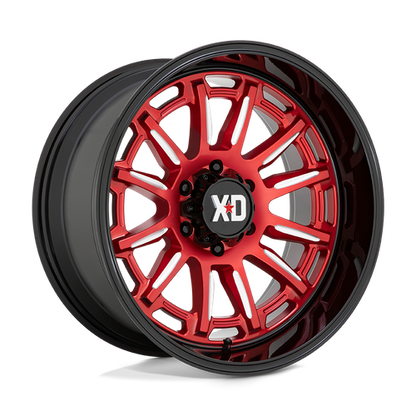 20x9 XD XD865 PHOENIX Candy Red Milled With Black Lip Wheel 6x135 (0mm)
