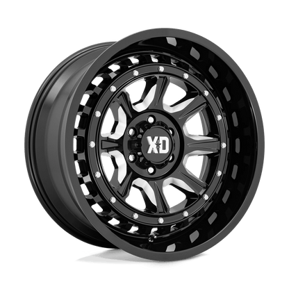 22x10 XD Series XD866 Outlander Gloss Black Milled Wheel 6x135 (-18mm)