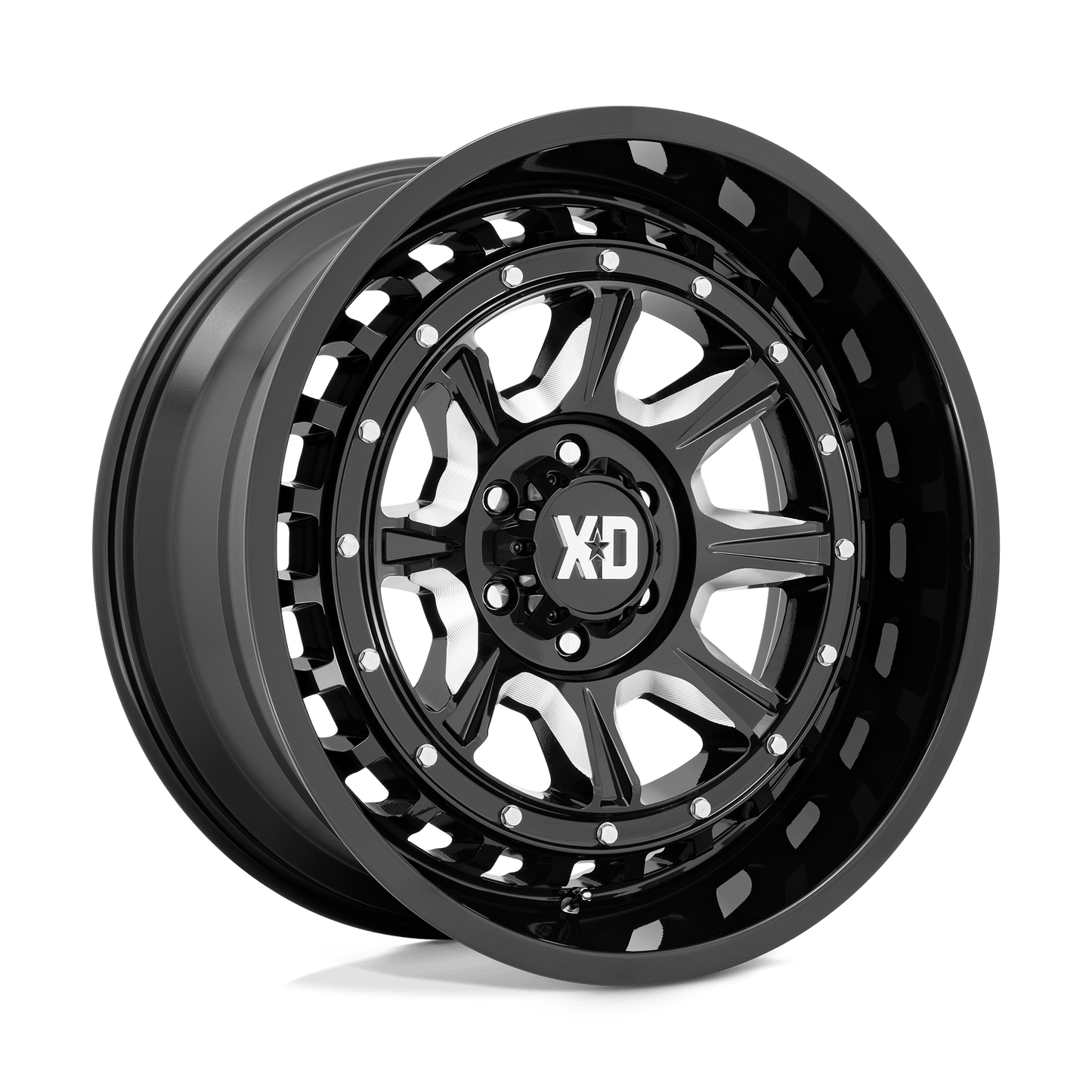 20x10 XD XD866 Outlander Gloss Black Milled Wheel 6x135 (-18mm)