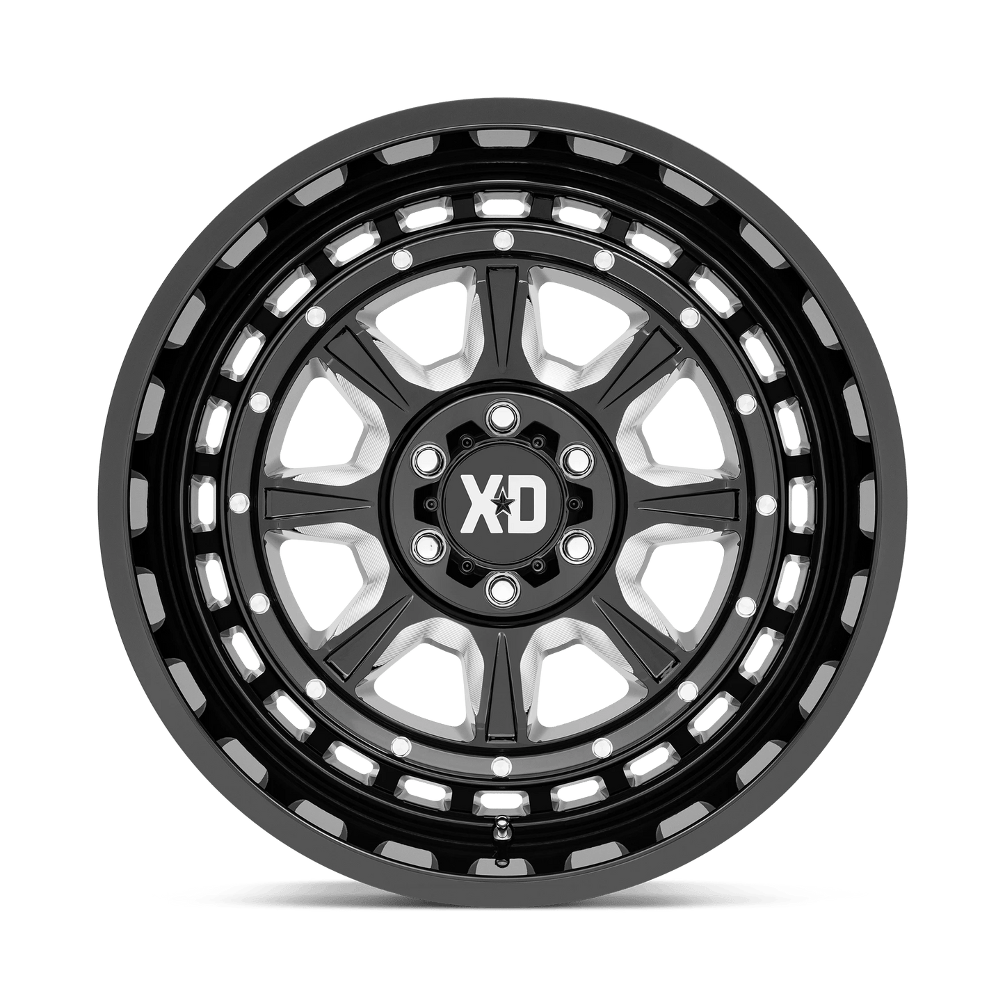 22x10 XD Series XD866 Outlander Gloss Black Milled Wheel 8x170 (-18mm)
